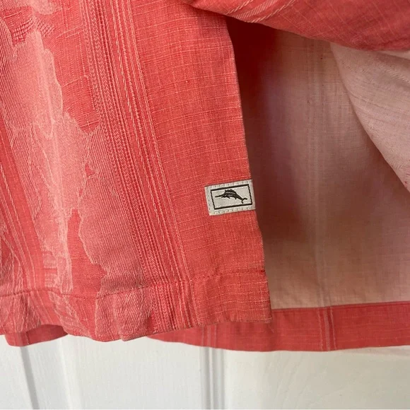 TOMMY BAHAMA Kamari Border Silk Camp Shirt In Men’s Medium - Picture 5 of 6